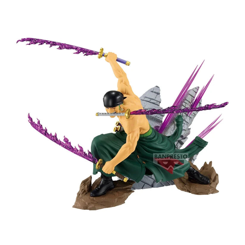 Ocio One Piece Theorama Soul Roronoa Zoro Figuren, 21 cm, detailreiche Figur des bekannten Anime-Charakters.